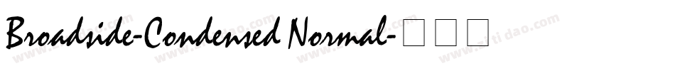 Broadside-Condensed Normal字体转换